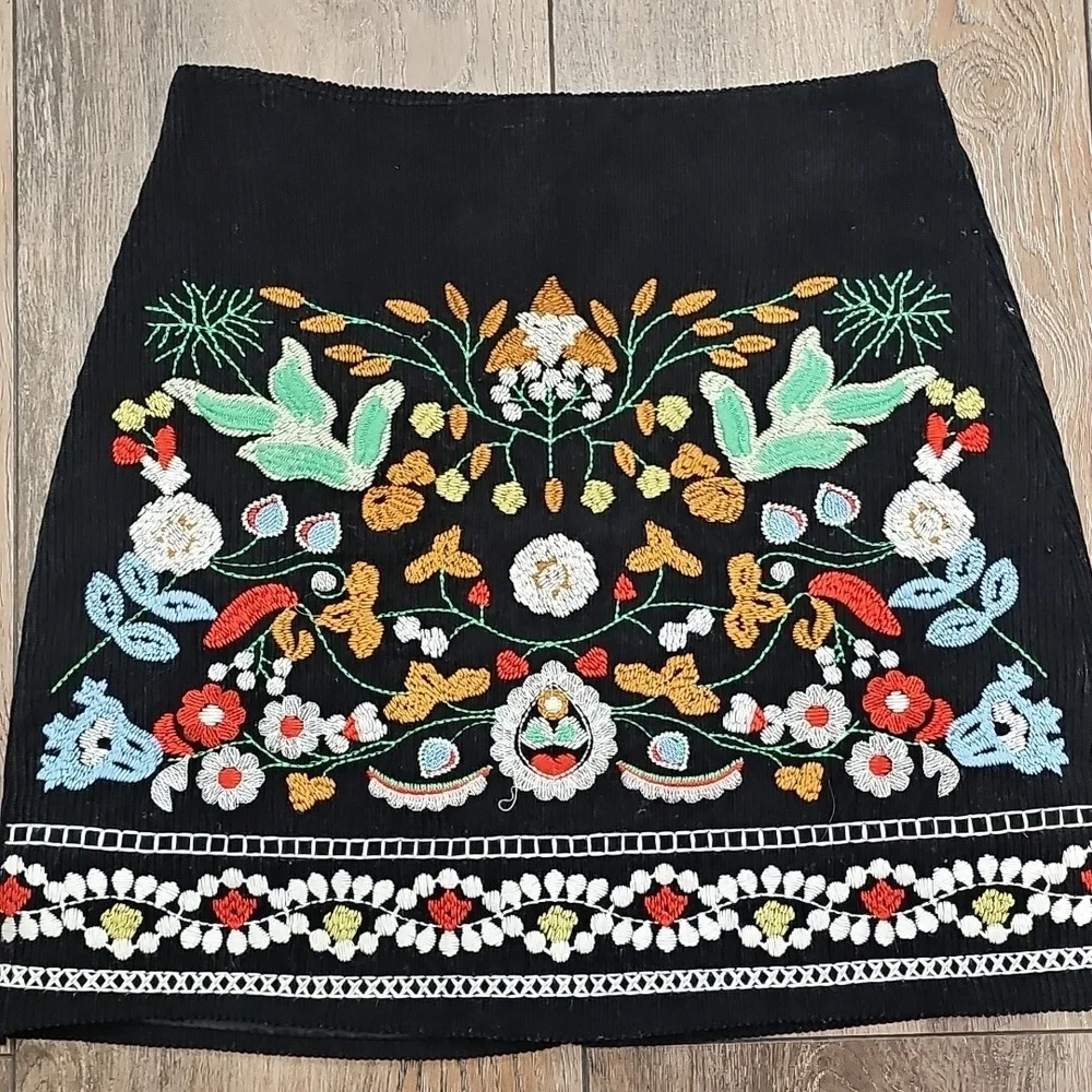 Mini, Skirt, Embroidered, corduroy, Dance, Wedding, Casual, Date, Holiday, Fun